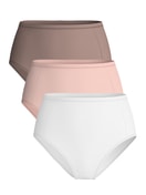 Multipack Damen - Slip, high waist, 3er-Pack aus Polyamid in Braun, Einfarbig aus Serie Eco Sense Special von CALIDA