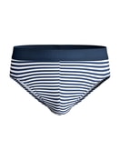 Herren - Slip mit Softgummibund aus Baumwolle in Blau, Gestreift aus Serie Grafic Cotton von CALIDA