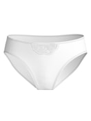 Femme - mini-slip en 100% coton de couleur Blanc, Dentelle, de la série Cotton Desire de CALIDA