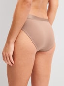 Women model is wearing Brief made of Cotton in Beige, Unicoloured from the Cate series by CALIDA, Back view