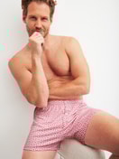 Men model is wearing Boxer shorts made of Cotton in Red, Patterned from the Valentine series by CALIDA, Additional Image