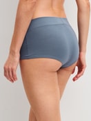 Le mannequin Femme porte le/la Panty taille haute en Coton de couleur Gris, Unicolore, de la série Elastic de CALIDA, Vue arrière