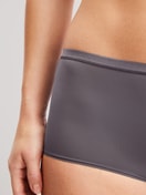 Women model is wearing Shorty regular cut made of Polyamide in Brown, Unicoloured from the Sleek Skin series by CALIDA, Detail