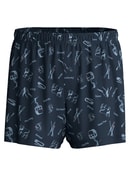 Herren - Boxershorts mit Eingriff aus 100% Baumwolle in Blau, Motiv aus Serie Swiss Resort von CALIDA