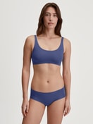 Women model is wearing Panty made of Modal in Blue, Unicoloured from the Natural Skin series by CALIDA, Outfit