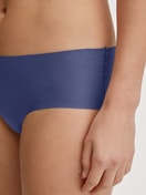 Women model is wearing Panty made of Modal in Blue, Unicoloured from the Natural Skin series by CALIDA, Detail