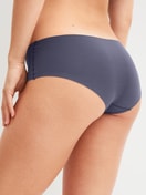 Women model is wearing Panty made of Modal in Grey, Unicoloured from the Natural Skin series by CALIDA, Back view