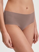 Women model is wearing Panty made of Modal in Brown, Unicoloured from the Natural Skin series by CALIDA, Front view