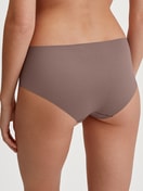 Women model is wearing Panty made of Modal in Brown, Unicoloured from the Natural Skin series by CALIDA, Front view