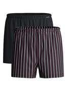 Men - Boxer Shorts, 2-Pack made of 100% Cotton in Black, Striped, from the Cotton Special series by CALIDA