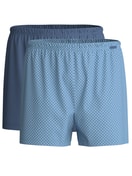 Multipack Homme - Boxershorts, lot de 2 en 100% coton de couleur Bleu, À motifs, de la série Cotton Special de CALIDA