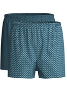 Multipack Men - Boxer Shorts, 2-Pack made of 100% Cotton in Turquoise, Patterned, from the Cotton Special series by CALIDA