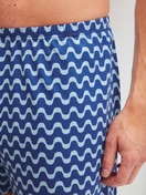 Men model is wearing Boxer shorts made of Cotton in Blue, Patterned from the Prints series by CALIDA, Detail