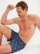 Men model is wearing Boxer shorts made of Cotton in Blue, Patterned from the Prints series by CALIDA, Additional Image