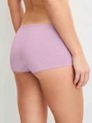 Women model is wearing Panties, 3-Pack made of Polyamide in Purple, Floral from the Eco Sense series by CALIDA, Back view