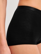 Women model is wearing  made of Wool in Black, Unicoloured from the True Confidence series by CALIDA, Detail