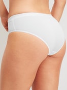Le mannequin Femme porte le/la Panty taille haute en Modal de couleur Blanc, Unicolore, de la série Soft Favourites de CALIDA, Vue arrière