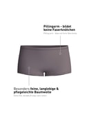 Women - Shorty regular cut made of Cotton in Brown, Unicoloured, from the Natural Comfort series by CALIDA