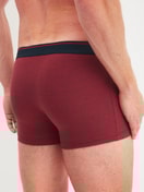 Le mannequin Homme porte le/la Boxer brief en Coton de couleur Rouge, Unicolore, de la série Cotton Stretch de CALIDA, Vue arrière