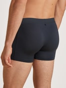 Herren-Model trägt Boxer Brief mit Quick Dry Effekt aus Modal in Grau, Einfarbig aus Serie Daywear Xtra von CALIDA, Rückansicht, Vorderansicht