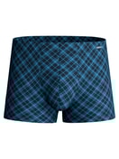 Herren - Boxer Brief aus Baumwolle in Blau, Kariert aus Serie Cotton Code Design von CALIDA