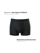 Herren - Boxer Brief mit stoffbezogenem Bund aus Lyocell in Schwarz, Einfarbig aus Serie Focus von CALIDA