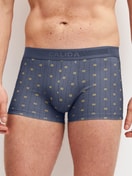 Men model is wearing Boxer brief made of Cotton in Grey, Patterned from the EDITION 85 series by CALIDA, Front view