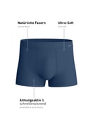 Men - Boxer brief with Quick Dry Effect made of Modal in Blue, Unicoloured, from the Balanced Day series by CALIDA