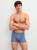Men model is wearing Boxer brief with Quick Dry Effect made of Modal in Blue, Unicoloured from the Balanced Day series by CALIDA, Outfit