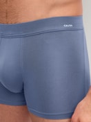 Men model is wearing Boxer brief with Quick Dry Effect made of Modal in Blue, Unicoloured from the Balanced Day series by CALIDA, Detail