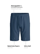 Men - Bermudas with side pockets made of Cotton in Blue, Unicoloured, from the RMX Lounge Journey series by CALIDA