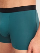 Men model is wearing Boxer Briefs, 3-Pack made of Cotton in Turquoise, Striped from the Natural Benefit series by CALIDA, Detail
