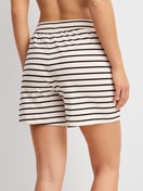 Women model is wearing Pyjama shorts made of Viscose in Beige, Striped from the Favourites Layering series by CALIDA, Back view