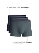 Men - Boxer Briefs, 3-Pack made of Cotton in Green, Unicoloured, from the Cotton Special series by CALIDA