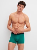 Herren-Model trägt Boxer Brief, 3er-Pack aus 100% Baumwolle in Grün, Einfarbig aus Serie Cotton Special von CALIDA, Outfit