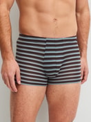 Men model is wearing Boxer brief made of Lyocell in Brown, Striped from the Focus Trend series by CALIDA, Front view