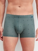 Men model is wearing Boxer brief made of Cotton in Green, Patterned from the Grafic Cotton series by CALIDA, Front view
