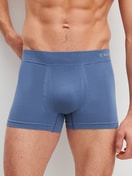 Le mannequin Homme porte le/la Boxer brief en Modal de couleur Bleu, Unicolore, de la série Seamless Natural de CALIDA, Vue de face
