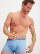 Men model is wearing Boxer brief made of Cotton in Blue, Patterned from the Cotton Code Design series by CALIDA, Additional Image