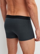 Men model is wearing Boxer brief made of Cotton in Black, Patterned from the Cotton Code Design series by CALIDA, Back view