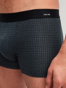 Men model is wearing Boxer brief made of Cotton in Black, Patterned from the Cotton Code Design series by CALIDA, Detail