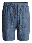 Herren - Bermudas mit Seitentaschen aus Baumwolle in Blau, Gemustert aus Serie RMX Sleep Free von CALIDA