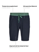 Herren - Bermudas aus Modal in Blau, Einfarbig aus Serie DSW Balancing von CALIDA