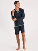 Men model is wearing Shorts made of Modal in Blue, Unicoloured from the DSW Balancing series by CALIDA, Detail