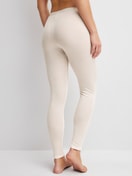 Women model is wearing Wool and silk leggings made of Wool in Beige, Unicoloured from the True Confidence series by CALIDA, Back view