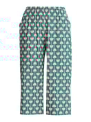 Femme - Pantalon de pyjama 3/4 en 100% coton de couleur Turquoise, À motifs, de la série Favourites Beach de CALIDA