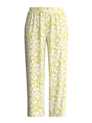 Damen - 7/8-Pyjamahose aus 100% Baumwolle in Grün, Floral aus Serie Late Bloom M&M von CALIDA