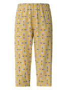 3/4 Pyjama bottom ray flower yellow