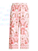 Femme - Pantalon de pyjama 7/8 en 100% coton de couleur Orange, Floral, de la série Favourites Beach de CALIDA