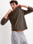 Men model is wearing  made of Flanell in Grey, Patterned from the RMX Flannel Mood series by CALIDA, Additional Image